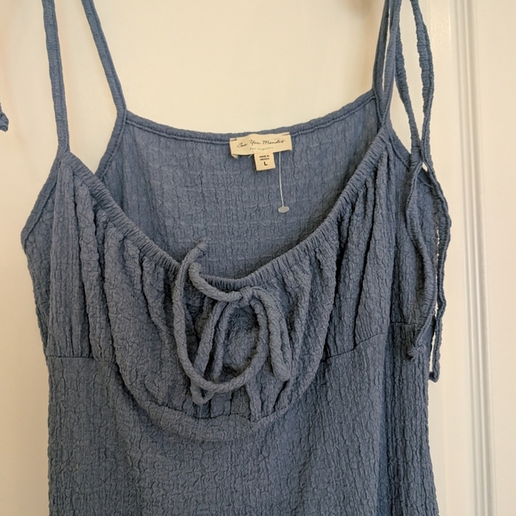 See You Monday Blue Maxi Dress Size Large - Picture 3 of 8